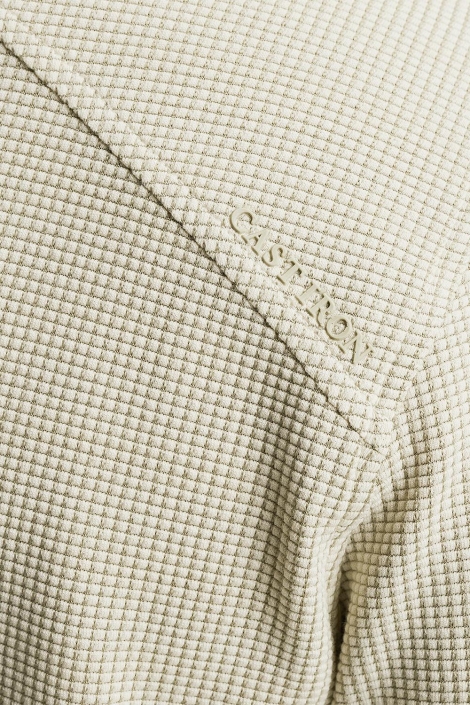 Cast Iron short sleeve r-neck two tone waffl